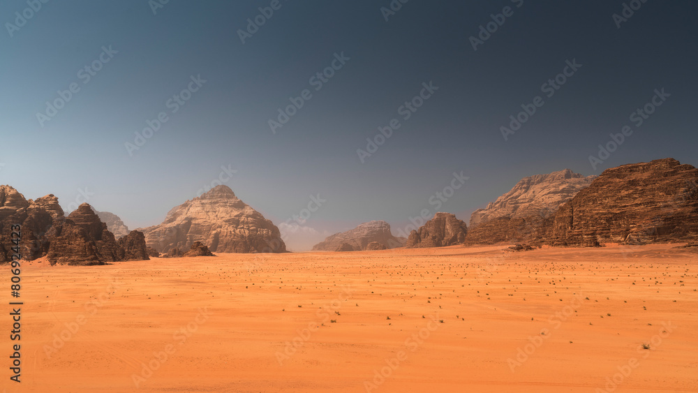Wadi Rum Desert Landscape in Jordan Wadi Rum Desert Landscape in Jordan