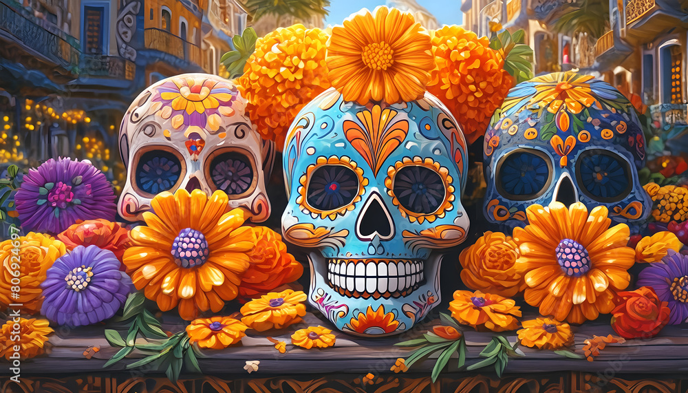 Colorful Day of the Dead Celebration