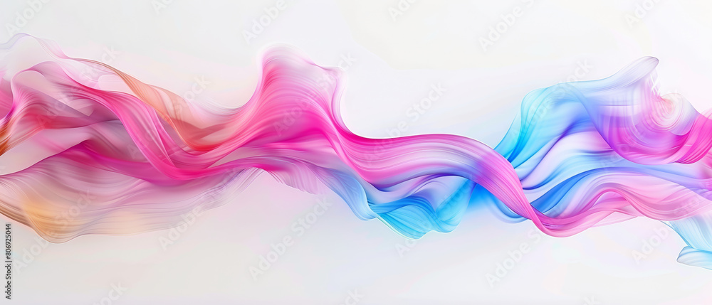 Abstract wavy design with a fluid gradient of pink and blue tones, artistic background. Abstract wavy design with a fluid gradient of pink and blue tones, artistic background.