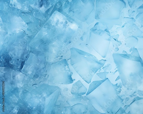 Icy blue textured background with crystallike patterns, ideal for enhancing the visual appeal of cold and frozen product advertisements