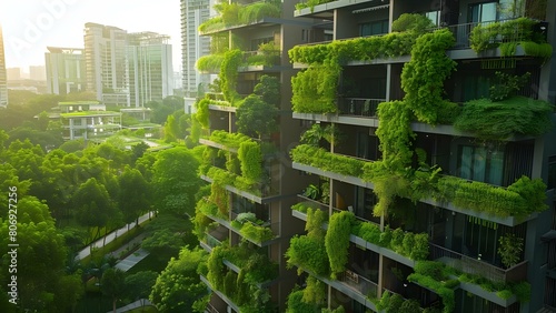 The Integration of Urban Green Spaces with City Life for Sustainable and Harmonious Community Living. Concept Smart Urban Development, Sustainable Living, Green Infrastructure, Community Engagement