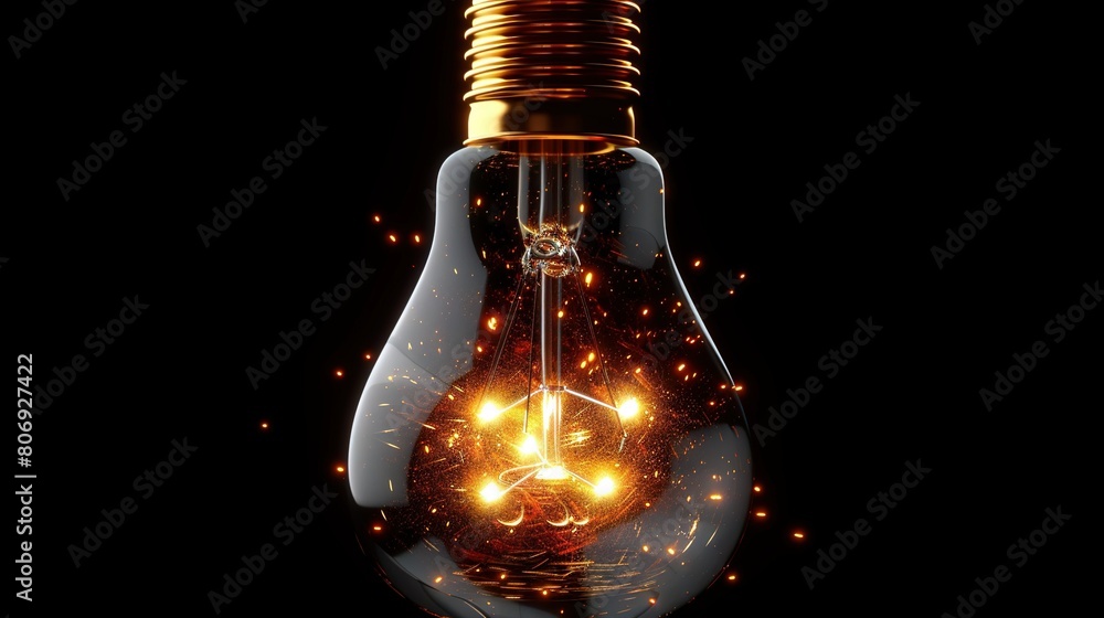 Light bulb with a star inside Light bulb with a star inside
