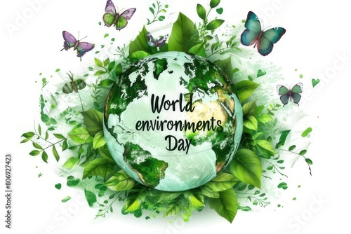 world environment day banner on 5 June green theme