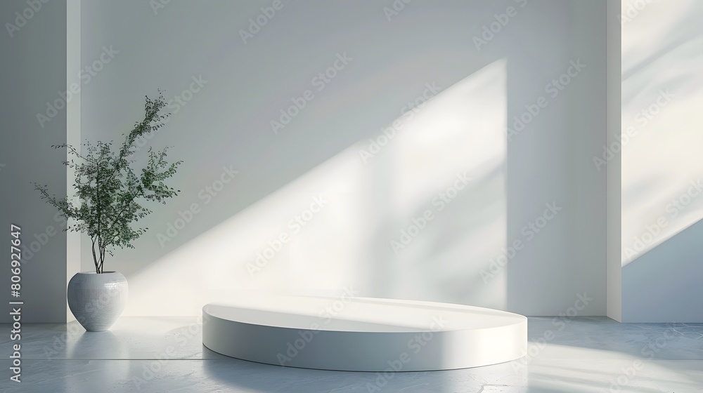 Fototapeta premium 3d product unique platform in minimalistic style