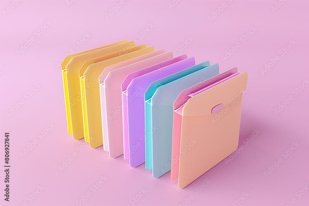 Colorful Array of File Folders
