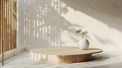 3d product unique platform in minimalistic style