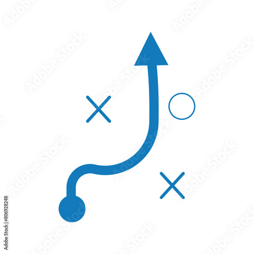 Strategy tactics, business plan icon