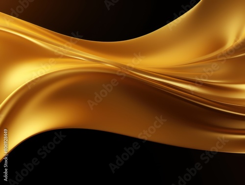 Gold abstract wavy pattern in gold color  monochrome background with copy space texture for display products blank copyspace for design text 