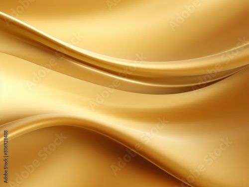 Gold abstract wavy pattern in gold color, monochrome background with copy space texture for display products blank copyspace for design text 