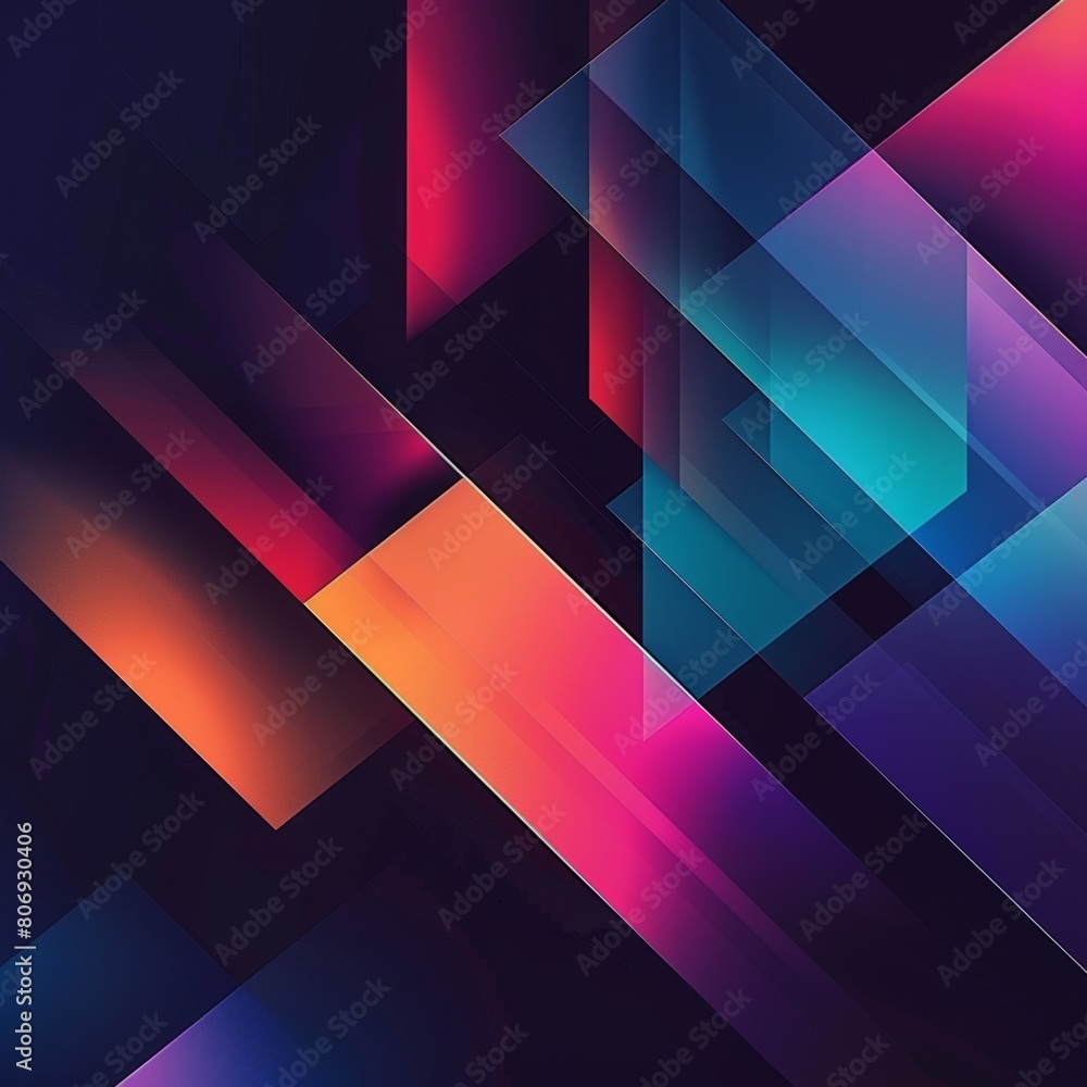 Geometric Synthwave Background Illustration Geometric Synthwave Background Illustration