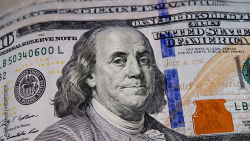 Single $100 Bill on Plain Background for Financial Concepts