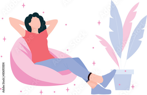 The girl is resting on the couch.