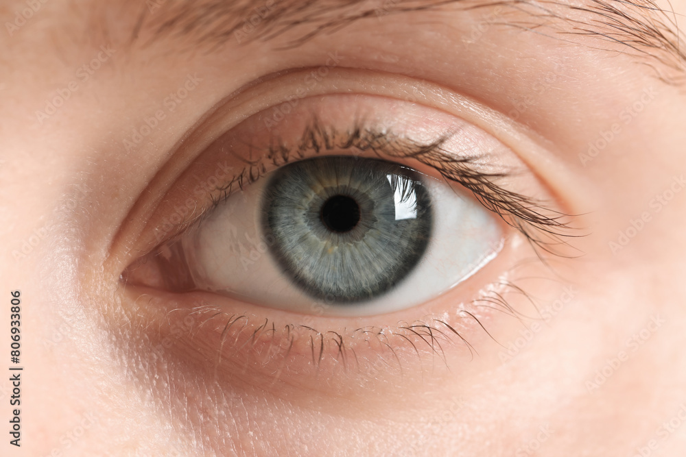 Fototapeta premium Macro photo of woman with beautiful eyes