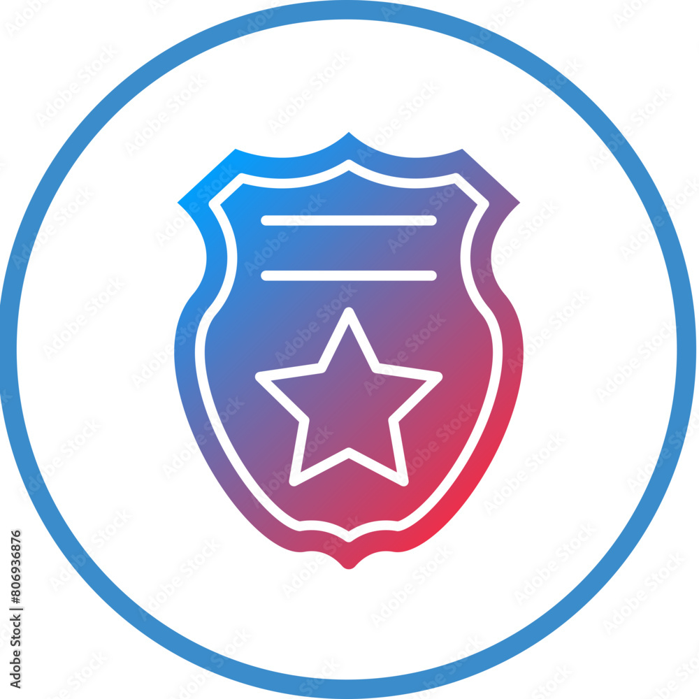 Police Badge Icon Style