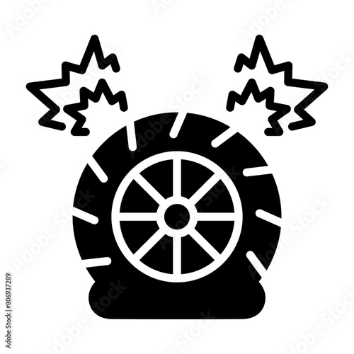 Flat Tire Icon