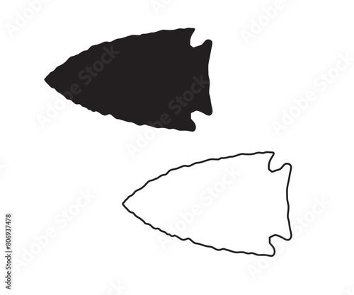 Indian Arrowhead svg, Arrowhead PNG, Arrowhead Outline SVG, Indian Arrowhead bundle, arrowhead vector