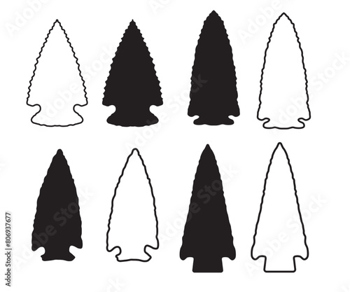 Indian Arrowhead svg, Arrowhead PNG, Arrowhead Outline SVG, Indian Arrowhead bundle, arrowhead vector