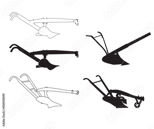 Old Plow svg, Farming Vector, Farmhouse svg File, old plow monogram