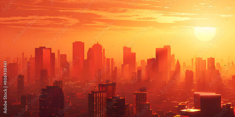 Heatwave Hub: Afternoon City Dynamics Reflecting Global Warming Impact