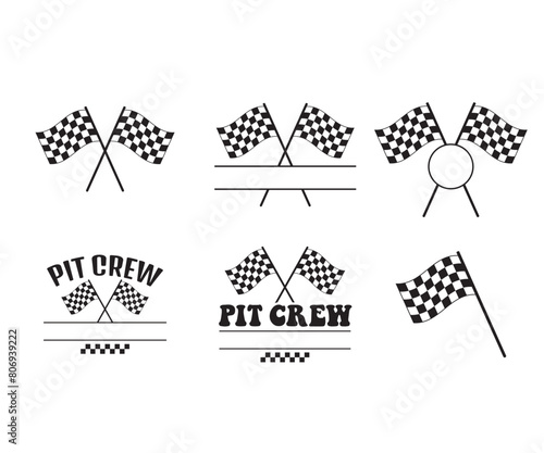 Pit Crew svg, Pit Crew Custome Design, checkered flag svg, Race car PNG, pit crew monogram, Pit Crew Birthday
