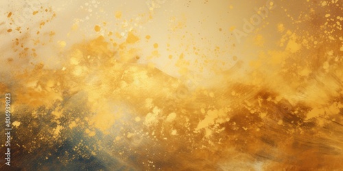 Gold vintage grunge background minimalistic flecks particles grainy eggshell paper texture vector 