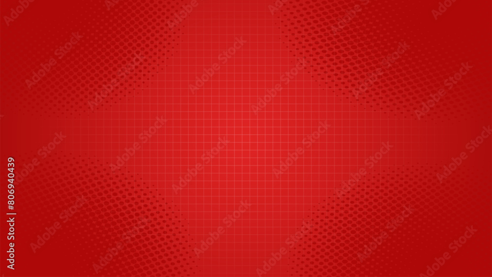 Modern red and red pop art background with halftone dots in comic style Modern red and red pop art background with halftone dots in comic style