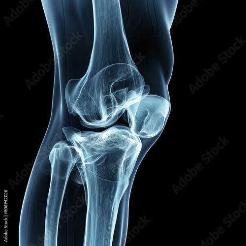 Knee Joint X-Ray Ligaments Bone Alignment Medical Analysis photo