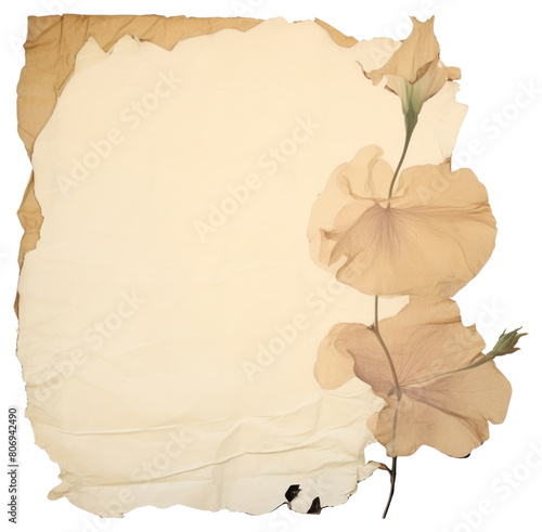 PNG Morning glory ripped paper text blossom canvas.