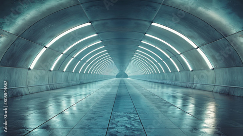 Spacious  stylish empty tunnel for high-end branding mockups.