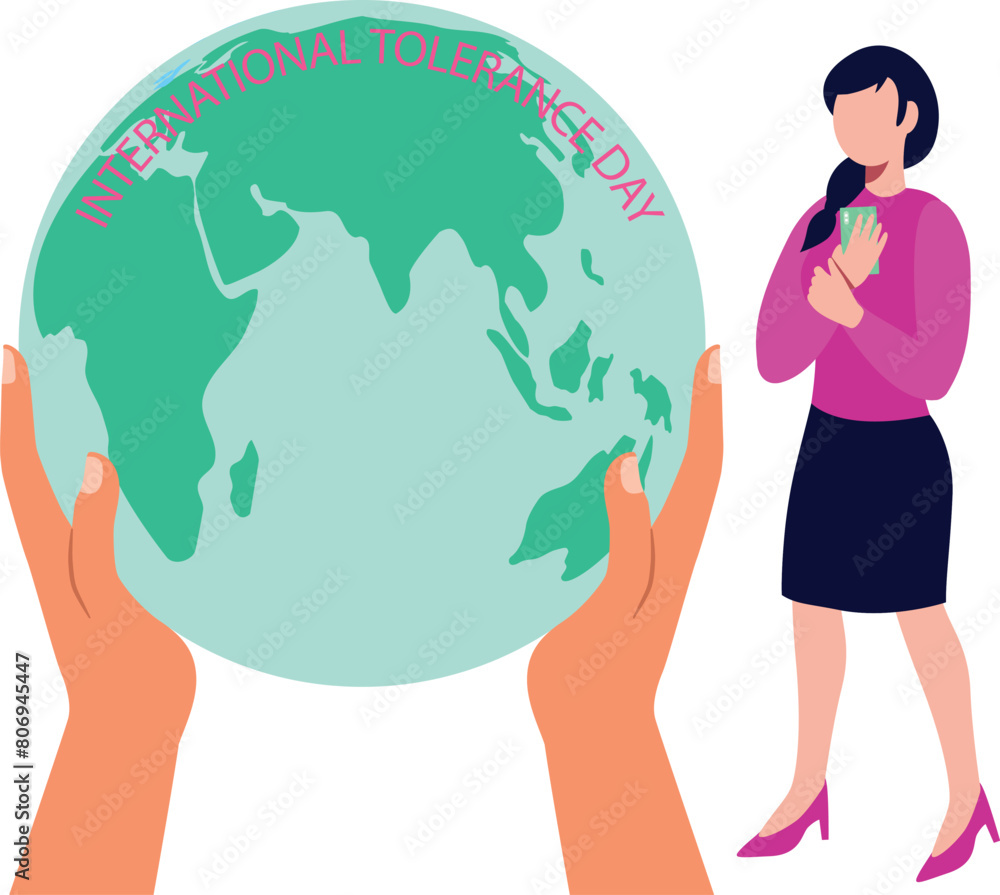 A girl observes the International Day of Tolerance. A girl observes the International Day of Tolerance.