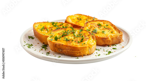 Rabanada brazilian toast on plate isolated on white background