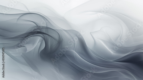 Abstract Monochrome Waves Design in Grey and White