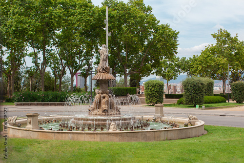 fountain in the park, in Barcelona