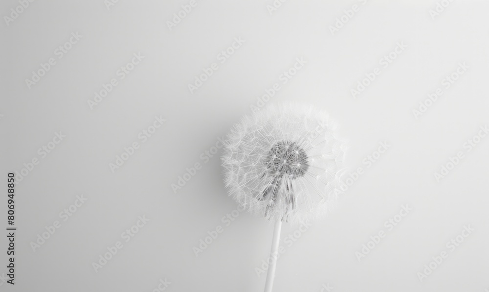 custom made wallpaper toronto digitalA pristine white dandelion against a clean white background