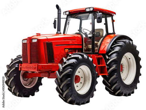 PNG Red tractor vehicle wheel white background.