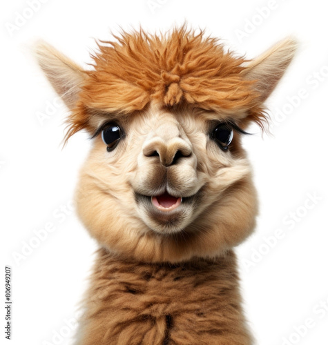 PNG Smiling alpaca mammal animal llama. © Rawpixel.com