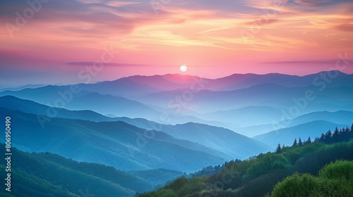 Great Smoky Mountains National Park Scenic Sunrise