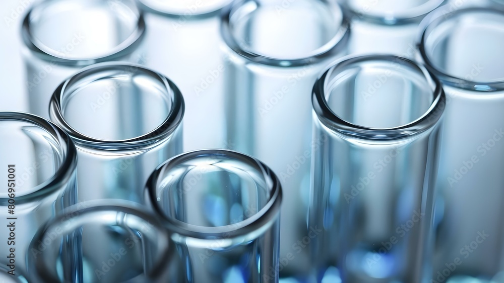 In-depth examination of glass tubes against a white background. Concept Glass Tubes, Scientific Analysis, White Background, Detailed Study In-depth examination of glass tubes against a white background. Concept Glass Tubes, Scientific Analysis, White Background, Detailed Study