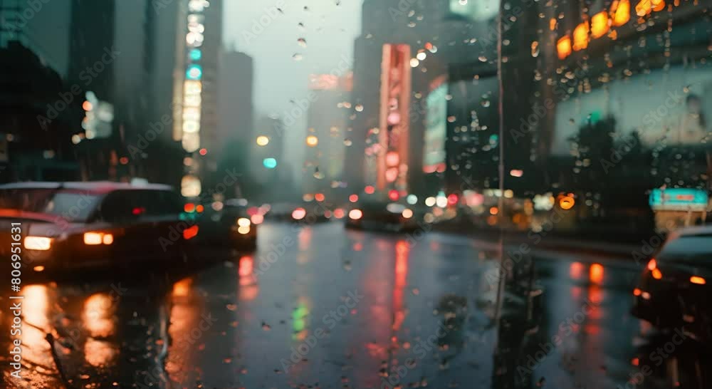A storm hit the city, strong winds and lightning covered in black clouds A storm hit the city, strong winds and lightning covered in black clouds