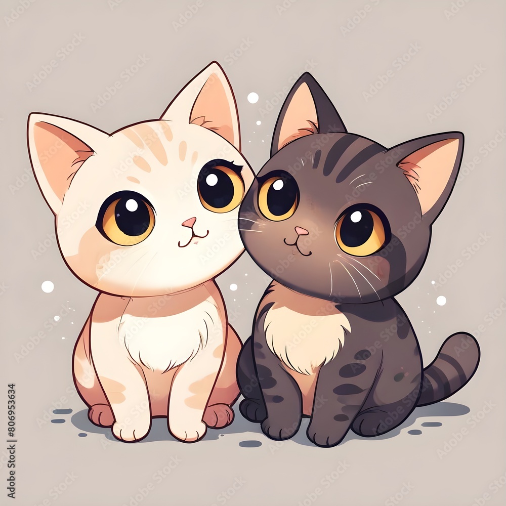 Fototapeta Two cute cats