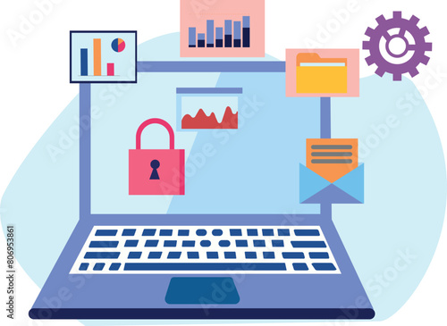 Laptop data is password protected.