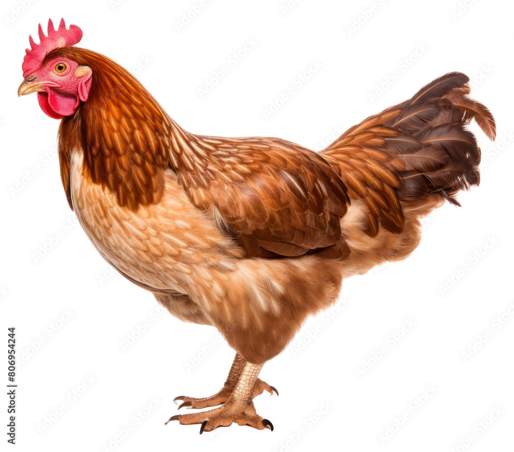 Fototapeta premium PNG Brown skinny chicken poultry animal bird.