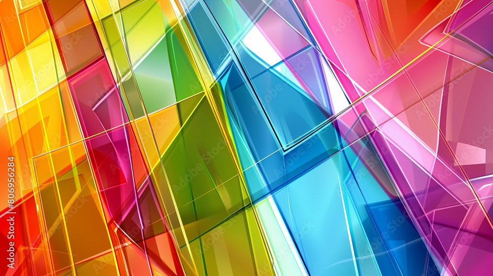 Fototapeta premium Colorful glass background ,vector image