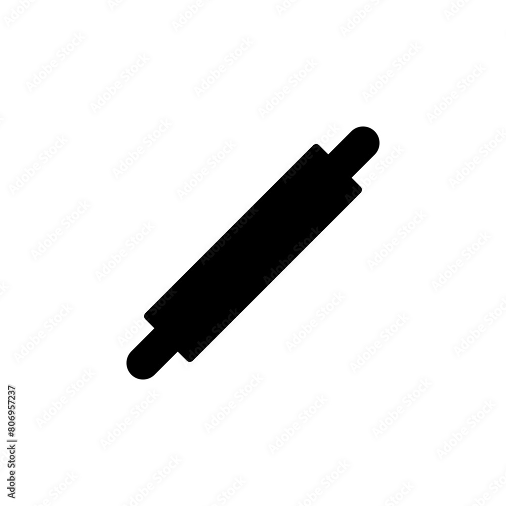 Dough Rolling Pin flat vector icon. Simple solid symbol isolated on white background. Dough Rolling Pin sign design template for web and mobile UI element Dough Rolling Pin flat vector icon. Simple solid symbol isolated on white background. Dough Rolling Pin sign design template for web and mobile UI element