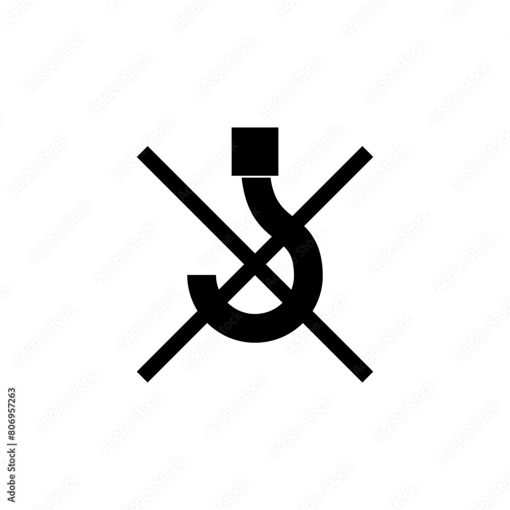 DO NOT USE HOOKS - PACKAGING flat vector icon. Simple solid symbol isolated on white background. Do Not Use Hooks sign design template for web and mobile UI element DO NOT USE HOOKS - PACKAGING flat vector icon. Simple solid symbol isolated on white background. Do Not Use Hooks sign design template for web and mobile UI element