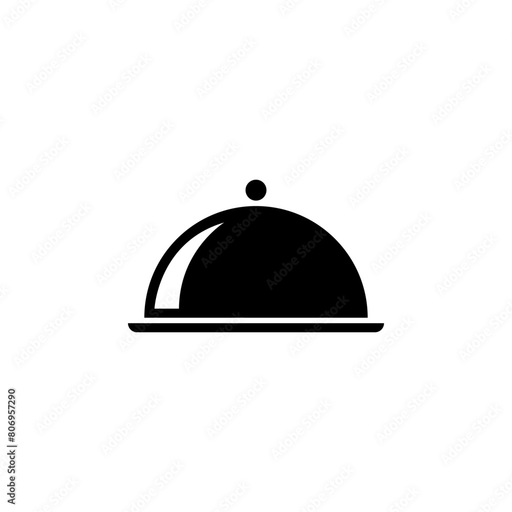Covered Food, Meal Tray flat vector icon. Simple solid symbol isolated on white background. Covered Food, Meal Tray sign design template for web and mobile UI element Covered Food, Meal Tray flat vector icon. Simple solid symbol isolated on white background. Covered Food, Meal Tray sign design template for web and mobile UI element