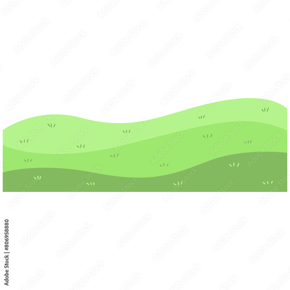 Obraz premium Green Field Illustration