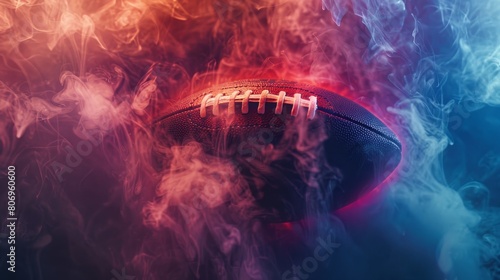 Neon Smoke Background for American Football 