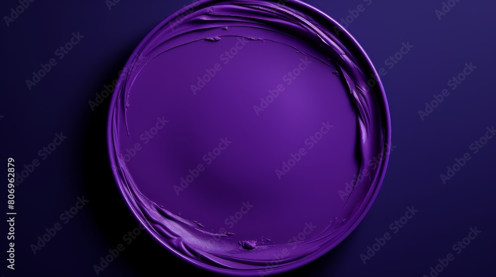 Obraz premium A detailed close-up of a vibrant purple plate set against a rich purple background