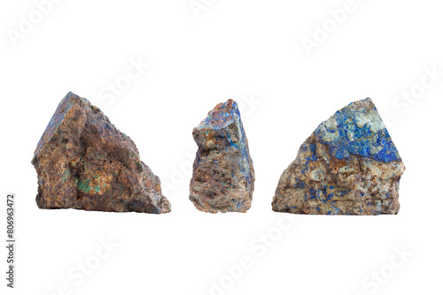 Azurite and malachite are individual minerals that can form together, creating a beautiful multi color stone